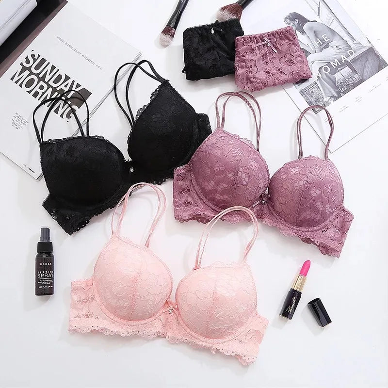 Push-Up Kanten Beha & Culotte Set – Klassiek & Stijlvol