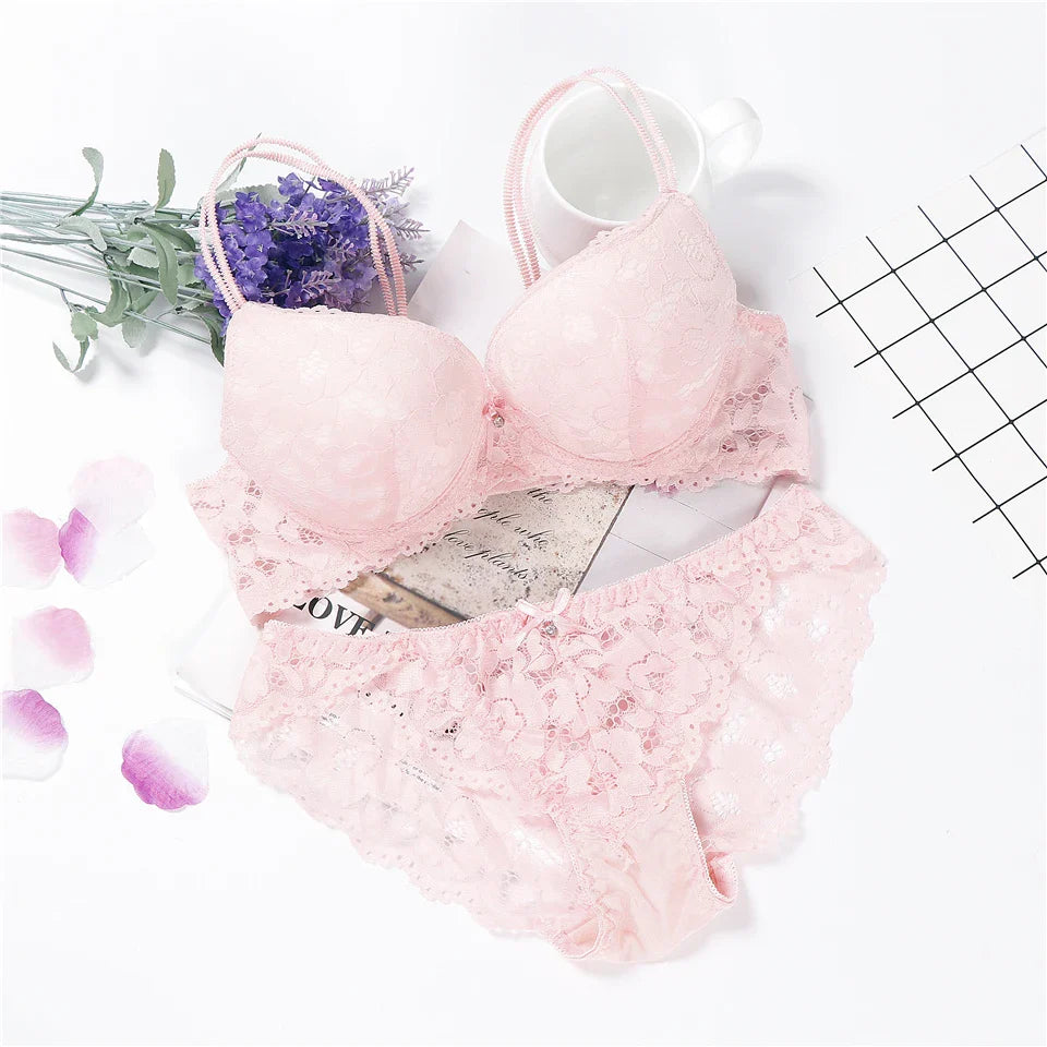 Push-Up Kanten Beha & Culotte Set – Klassiek & Stijlvol