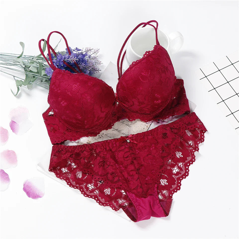 Push-Up Kanten Beha & Culotte Set – Klassiek & Stijlvol