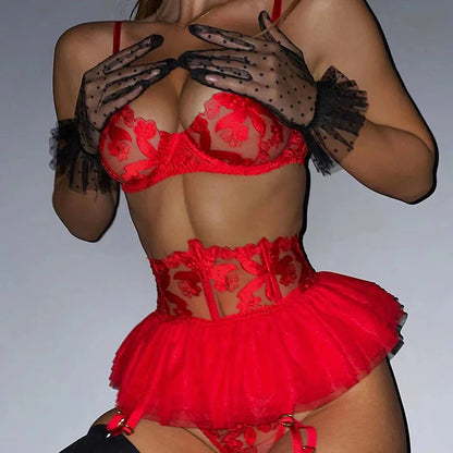 Lingerie Set 3-delig – Kant & Mesh