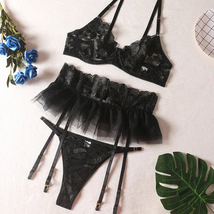 Lingerie Set 3-delig – Kant & Mesh