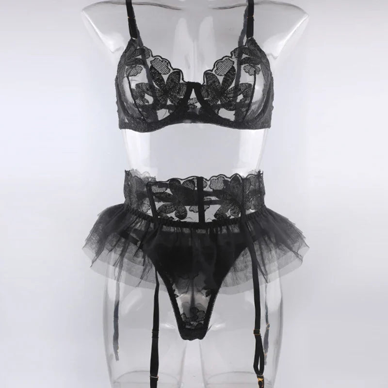 Lingerie Set 3-delig – Kant & Mesh