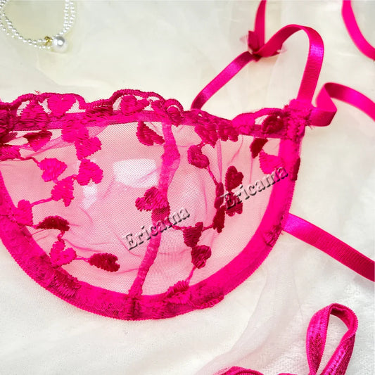 Geborduurd Kanten Beha & Culotte Set – Romantisch & Verfijnd