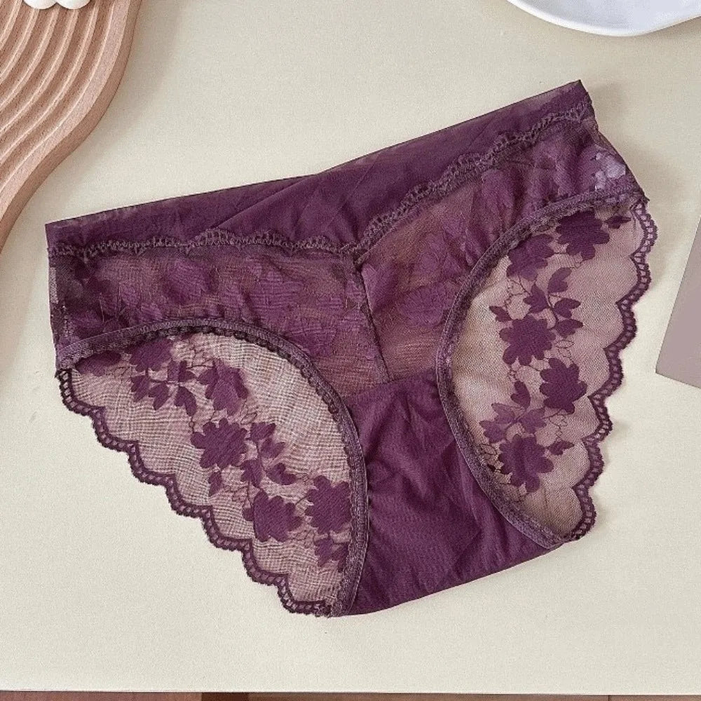 Kant & Mesh Culotte – Transparant & Frans Geïnspireerd