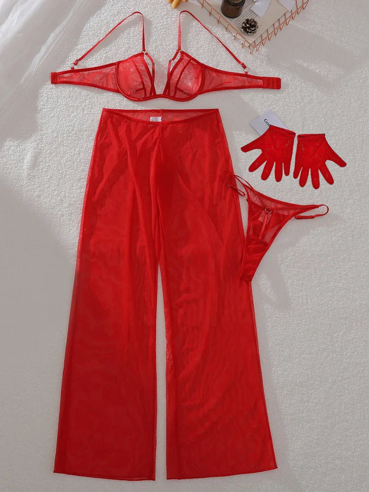 Transparante Kanten Beha Set – Ultra-Dun & Sensueel