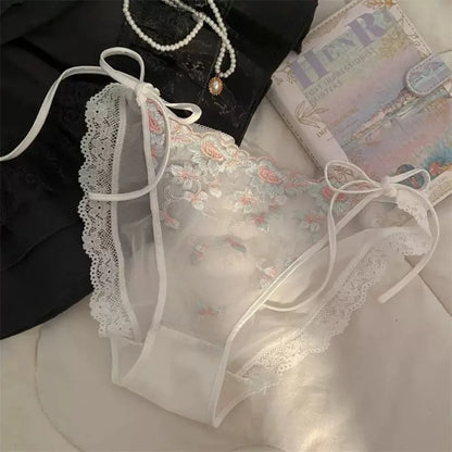 Geborduurd Bloemen Culotte – Zacht & Transparant