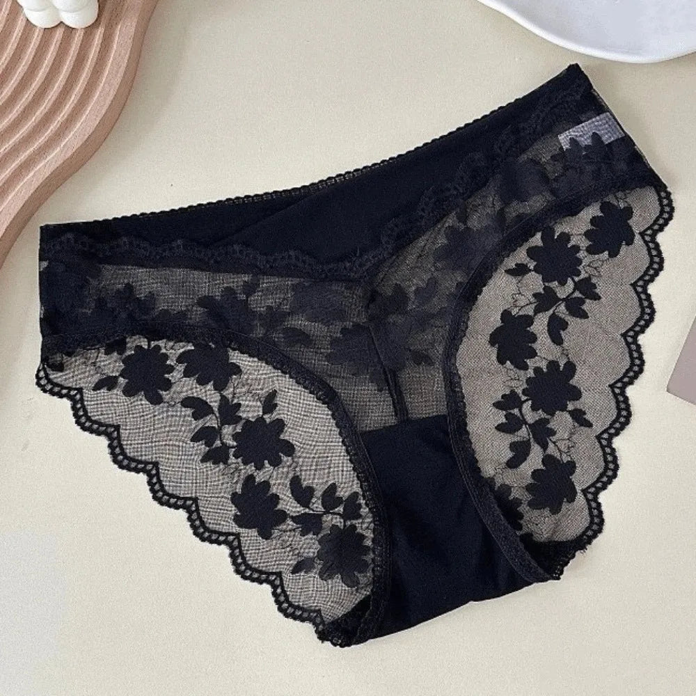 Kant & Mesh Culotte – Transparant & Frans Geïnspireerd