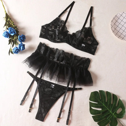 Lingerie Set 3-delig – Kant & Mesh