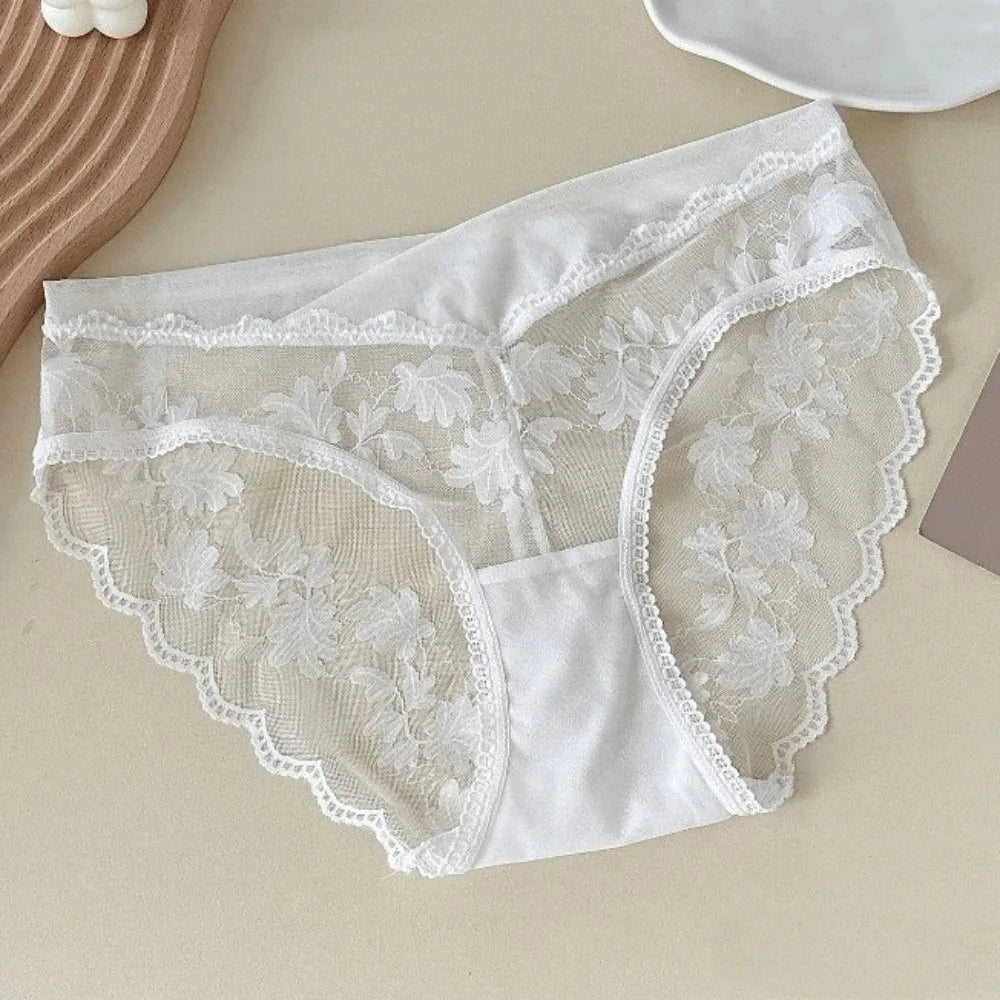 Kant & Mesh Culotte – Transparant & Frans Geïnspireerd