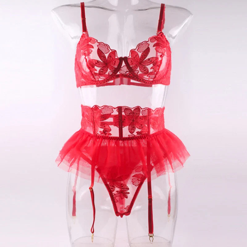 Lingerie Set 3-delig – Kant & Mesh