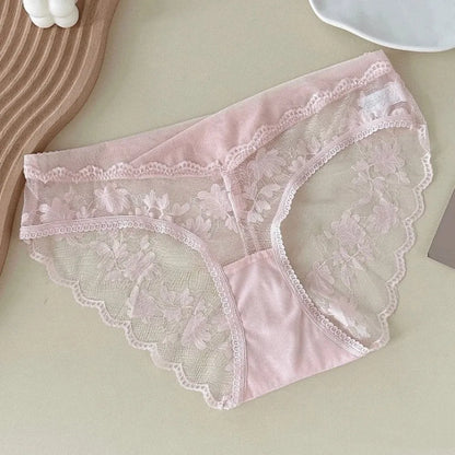 Kant & Mesh Culotte – Transparant & Frans Geïnspireerd
