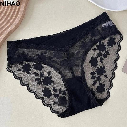 Kant & Mesh Culotte – Transparant & Frans Geïnspireerd