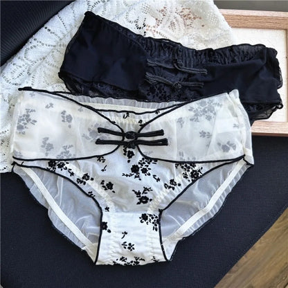 Mesh Culotte met Ruches – Zijdezacht & Speels