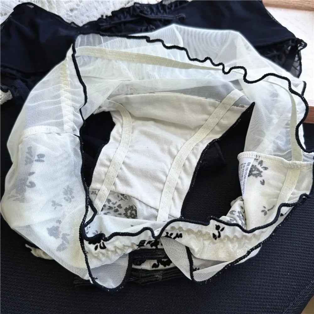 Mesh Culotte met Ruches – Zijdezacht & Speels